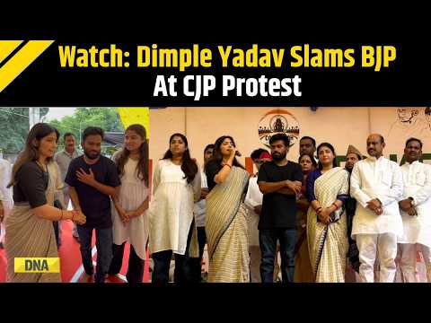CJP Protest:  Samajwadi Party MP Dimpal Yadav Attends CJP Protest At Jantar Mantar in Delhi
